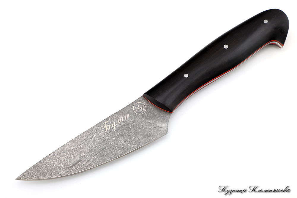 Нож кухонный шеф №8, литой булат, рукоять граб — Кузница Клементьева .