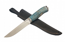 Нож "Мангуст" Сталь М390, рукоять стабилизированная карельская береза