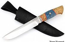 Нож "Викинг" Сталь М390, Рукоять стабилизированная карельская береза
