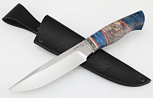 Нож "Леший" Сталь М390, Рукоять стабилизированная карельская береза