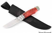 Нож "Перун" сталь S390, стабилизированная карельская береза