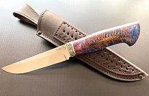 Нож "Мангуст" Сталь М390, рукоять стабилизированная шишка в акриле
