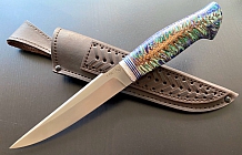 Нож "Пума" Сталь S390, рукоять стабилизированная шишка в акриле