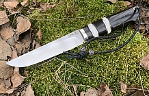 Нож "Мангуст" Сталь S390, рукоять стабилизированный граб, рог лося