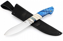 Нож "Скиннер", сталь М 390, рукоять стабилизированный кап клена, вставка рог лося