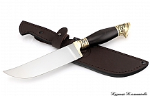 Нож "Пчак", сталь 95Х18, рукоять стабилизированный граб, мельхиор