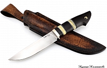 Нож "Леший-4", сталь S 390, рукоять стабилизированный граб, вставки рог лося (спуски прямые от обуха)